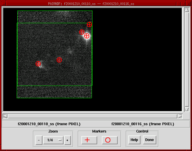 PAIRNDF screenshot showing images aligned in the aligner widget