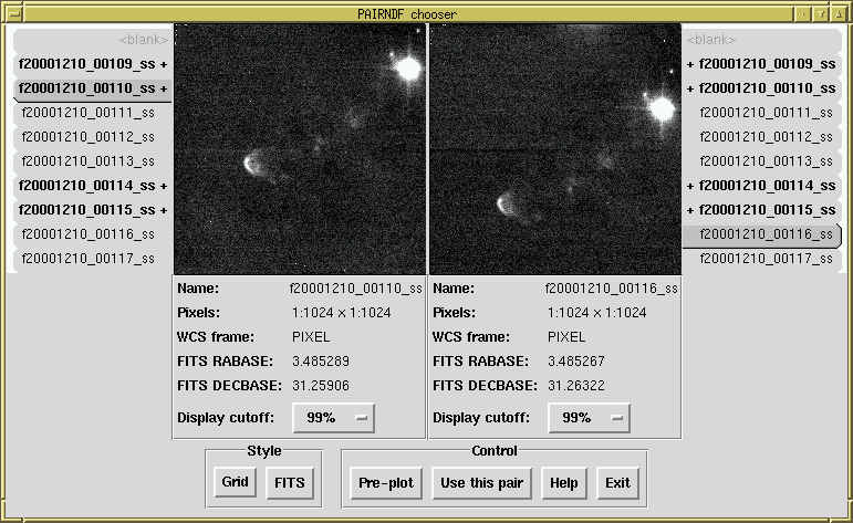 PAIRNDF screenshot showing the chooser widget